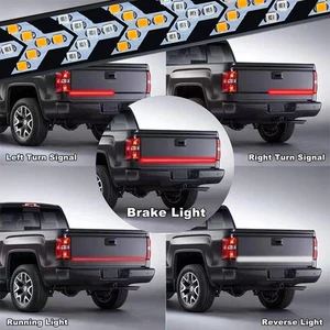 Flexible Car Brake Turn Light Signal, LED Strip Rear Tail, Reverse Double Flash Lights para Pickup Trunk Carga Jeep, 12V, RV, SUV 10 principais vendas pisca amarok - №8