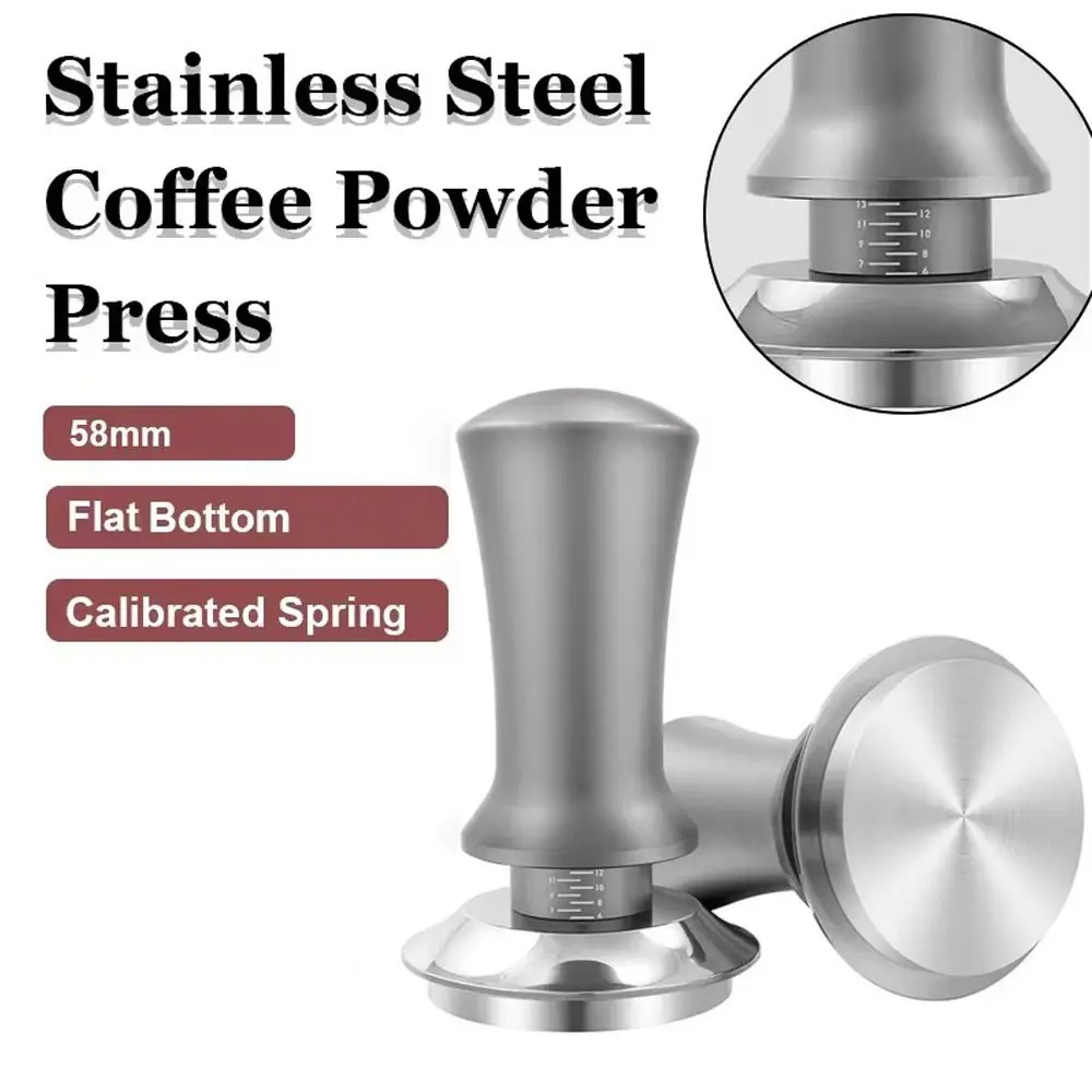 

Stainless Steel Coffee Tamper Constant Pressure Press-type Coffee Powder Press with Scale&Calibrated Spring Adjustable