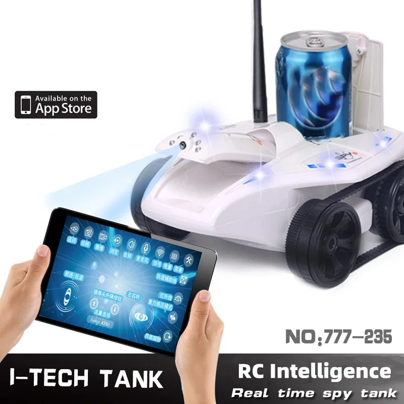 RC Tank Toys Intelligent WIFI FPV With 0.3MP HD Camera 50mins Battery Life Gravity Sensor Wi-Fi RC Tank RC Children\'s Toys Gift