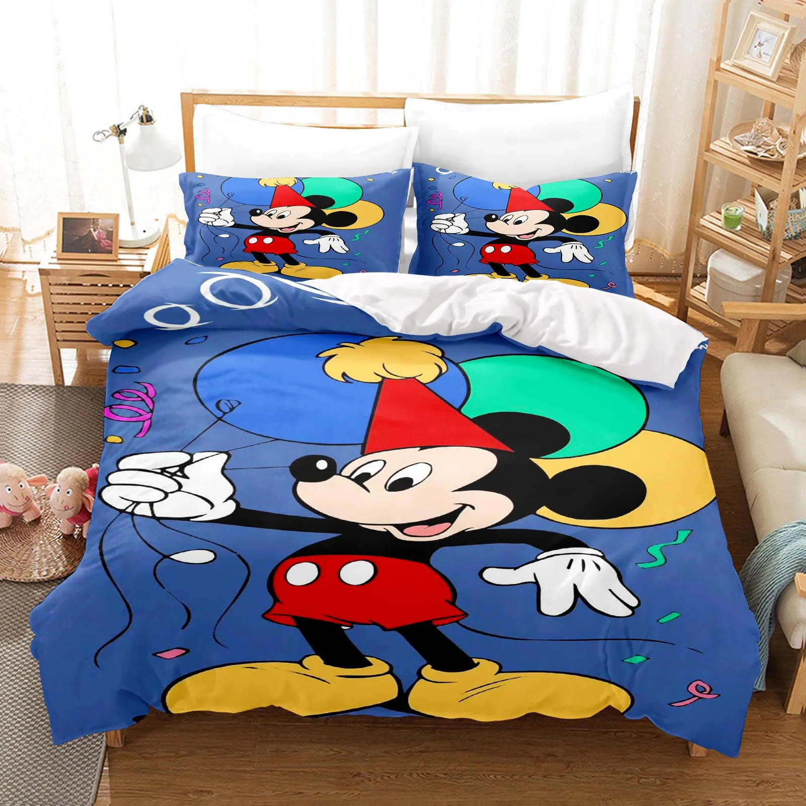 

Mickey Minnie Duvet Cover Set Bedding Comforter Sets King Size 3D Children'S Bedding Set