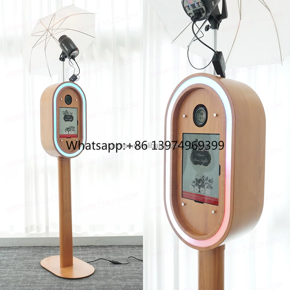 Photo Booth Machine - CHIMEE เครื่องถ่ายภาพโลหะด้วยเทคนิคการพิมพ์ลายด้วยน้ำ รุ่นใหม่ล่าสุด ลายไม้เสมือนจริง สำหรับงานแต่งงาน งานเทศกาล
