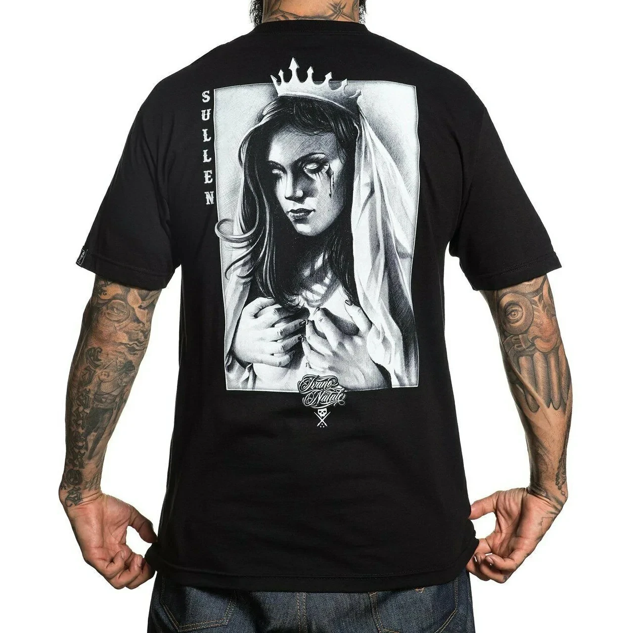 Sullen Art Collective Ivano Queen Mens T-Shirt Tattoo Clothing High-end Luxury Unisex Style Both of Men and Women