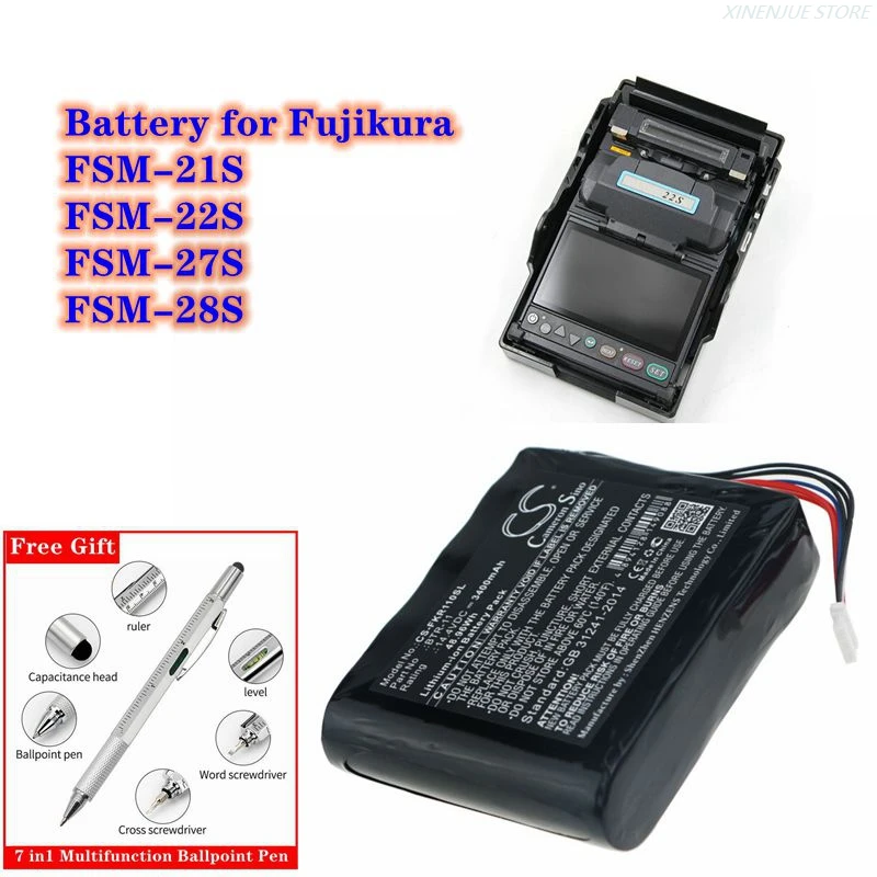 Equipment,Survey,Test Battery 14.4V/3400mAh BTR-11 for Fujikura FSM-21S/22S/27S/28S,FSM21S,FSM22S,FSM27S,FSM28S