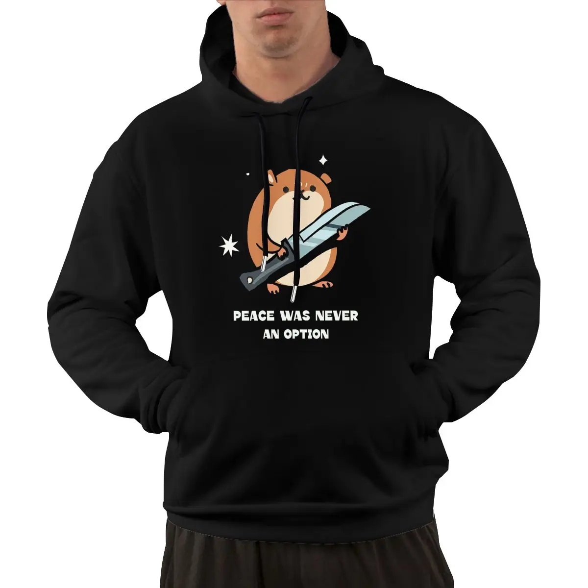 2024 Hot Selling Peaced Was Never An Options Classic Men's Hoodie Medium thickness soft fabric Men's hoodie