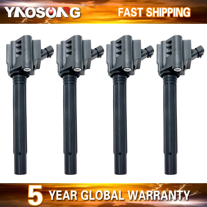 4PCS Ignition Coil For Jiangling Truck National VI 2.9L Kairui Power Dongfeng Chaolong CR4N29C6A KY1-12A366-BB KY112A366BB