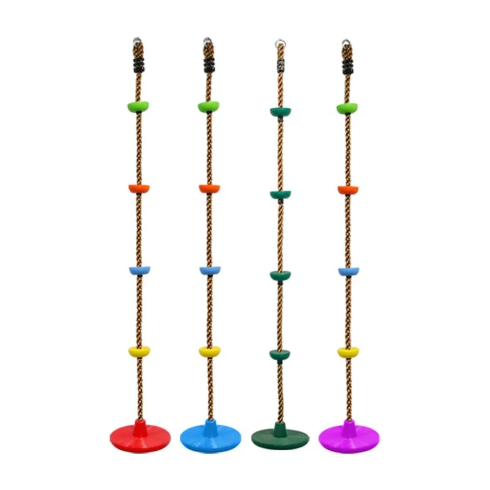Durable Heavy Duty Climbing Rope Swings with Hanging Strap Creative Disc Tree Swing Seat Plastic Disc Toy Swings for Kids