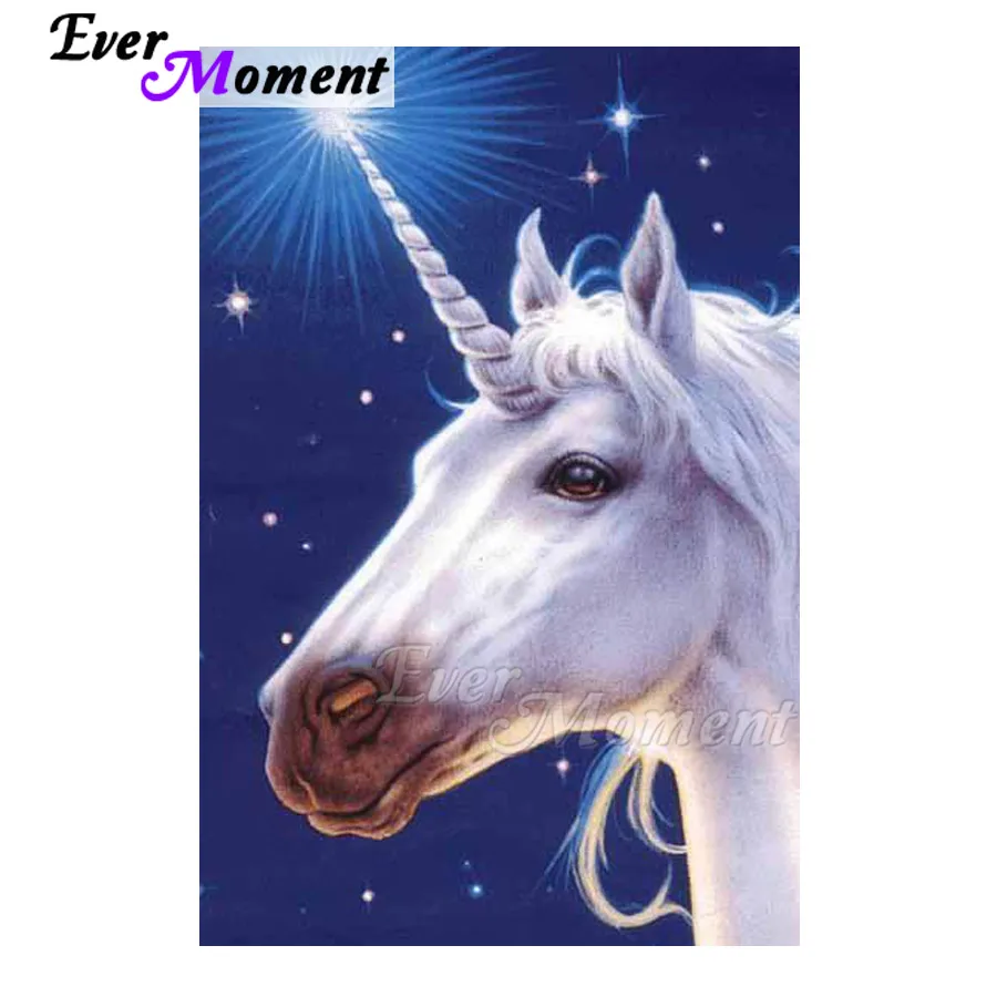 Ever Moment Diamond Painting Handmade Unicorn Picture Of Rhinestone Full Square Drill Decoration Diamond Embroidery ASF1558