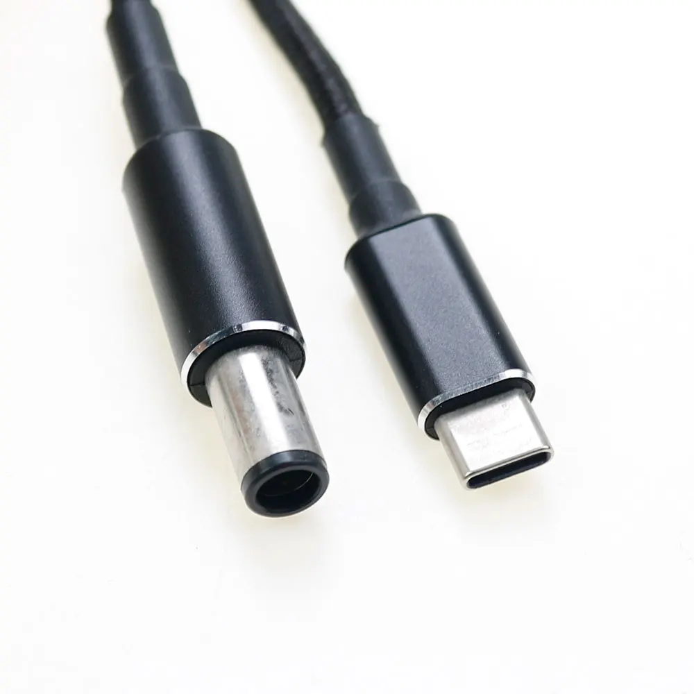 1Pcs Type C male to DC 7.4*5.0mm 100W 5A PD Decoy trigger Adapter cable USB-C PD chip charging line for HP Dell notebook