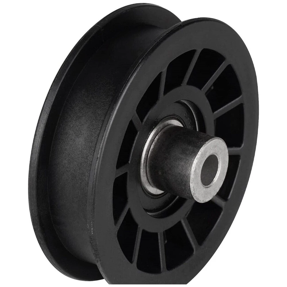 Flat Idler Pulley 1pcs Accessories for Vehicles Black Lawn Mower Pulley for Husqvarna, Craftsman