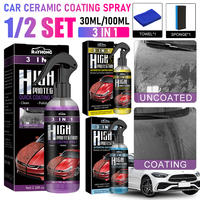 3 In 1 Car Nano Ceramic Coating Quick Film Spray Anti-scratch Hydrophobic Paint Protection Wax Brightening Car Detailing Polish