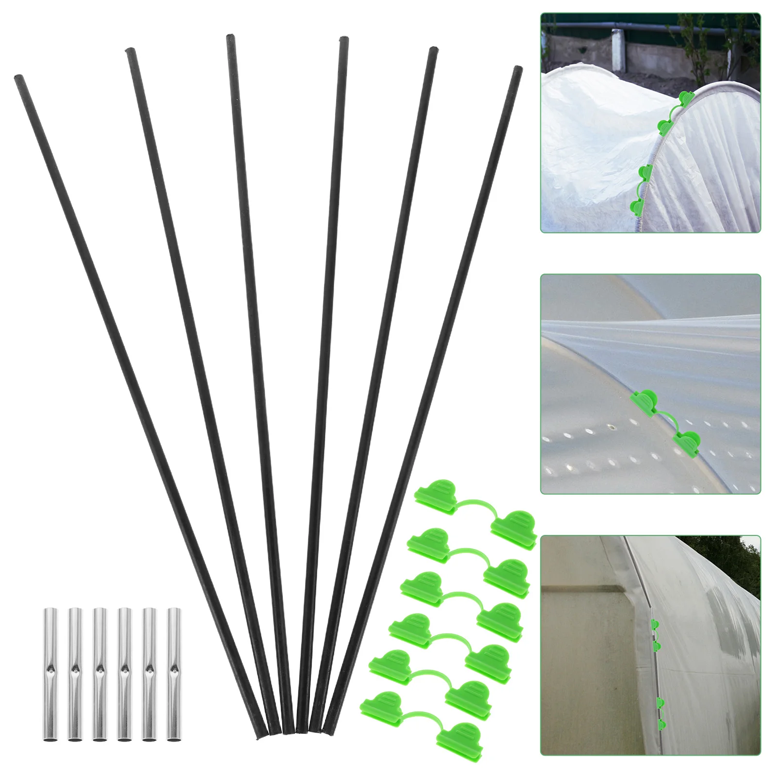 

Adjustable Greenhouse Arch Frame Plant Tunnel Set for Raised Beds Durable Weather Resistant DIY Tunnel Kit Detachable Design