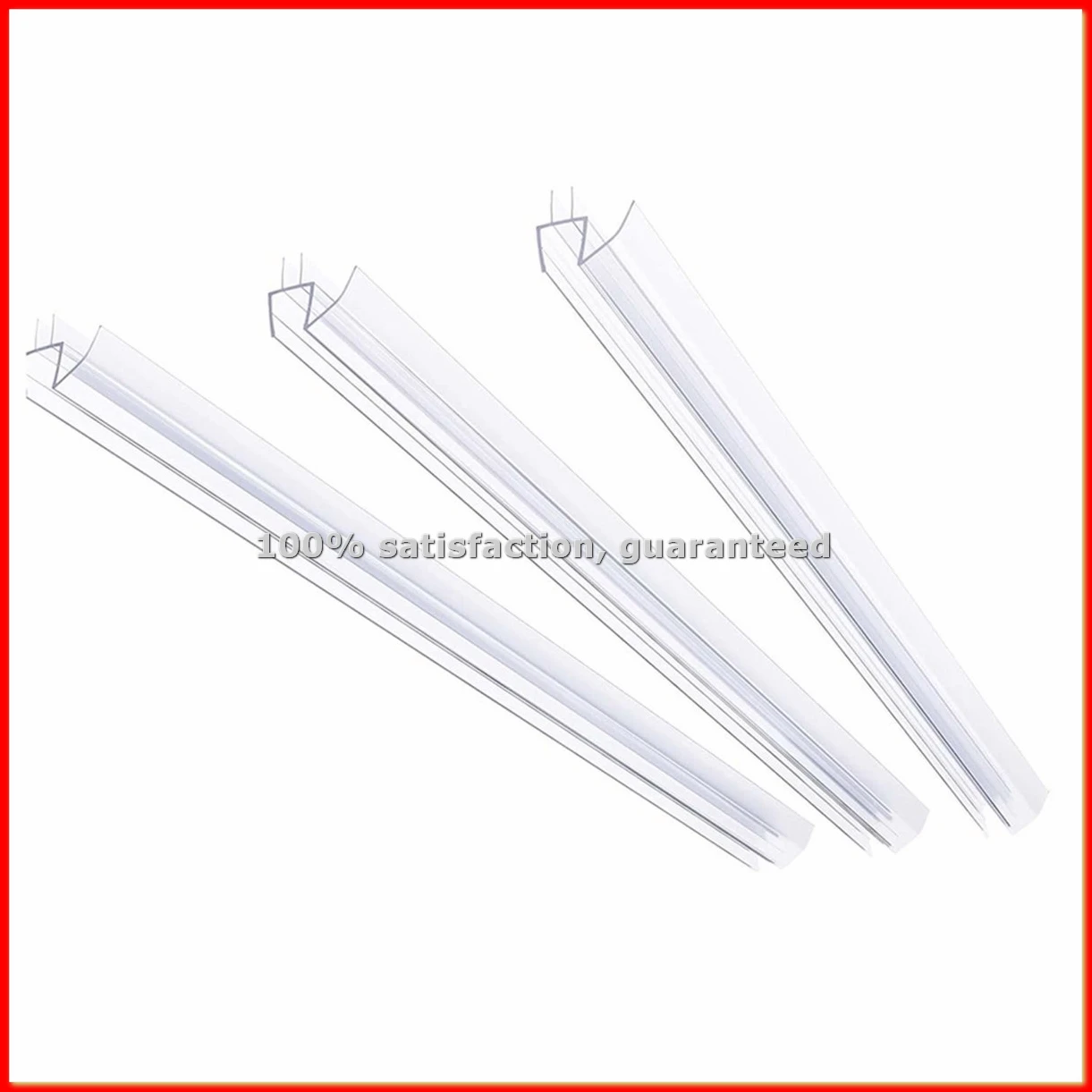 Shower Door Bottom Seal 3 Section Sectional Shower Installation Kit Frameless Glass Shower Door Seal - for 3/8inch Glass-A68X
