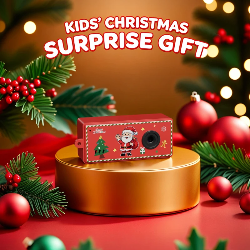 Mini Children's Camera Photography 1080P HD Video Christmas Creative Gift Keychain Pendant Can Take Photos Videos Surprise Gift