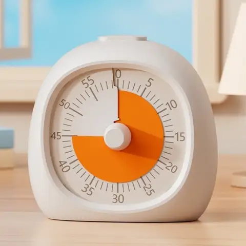 Portable Plastic Visual Timer 60 Minute Focus Aid Countdown Timer Silent Study Timer Kitchen Timer