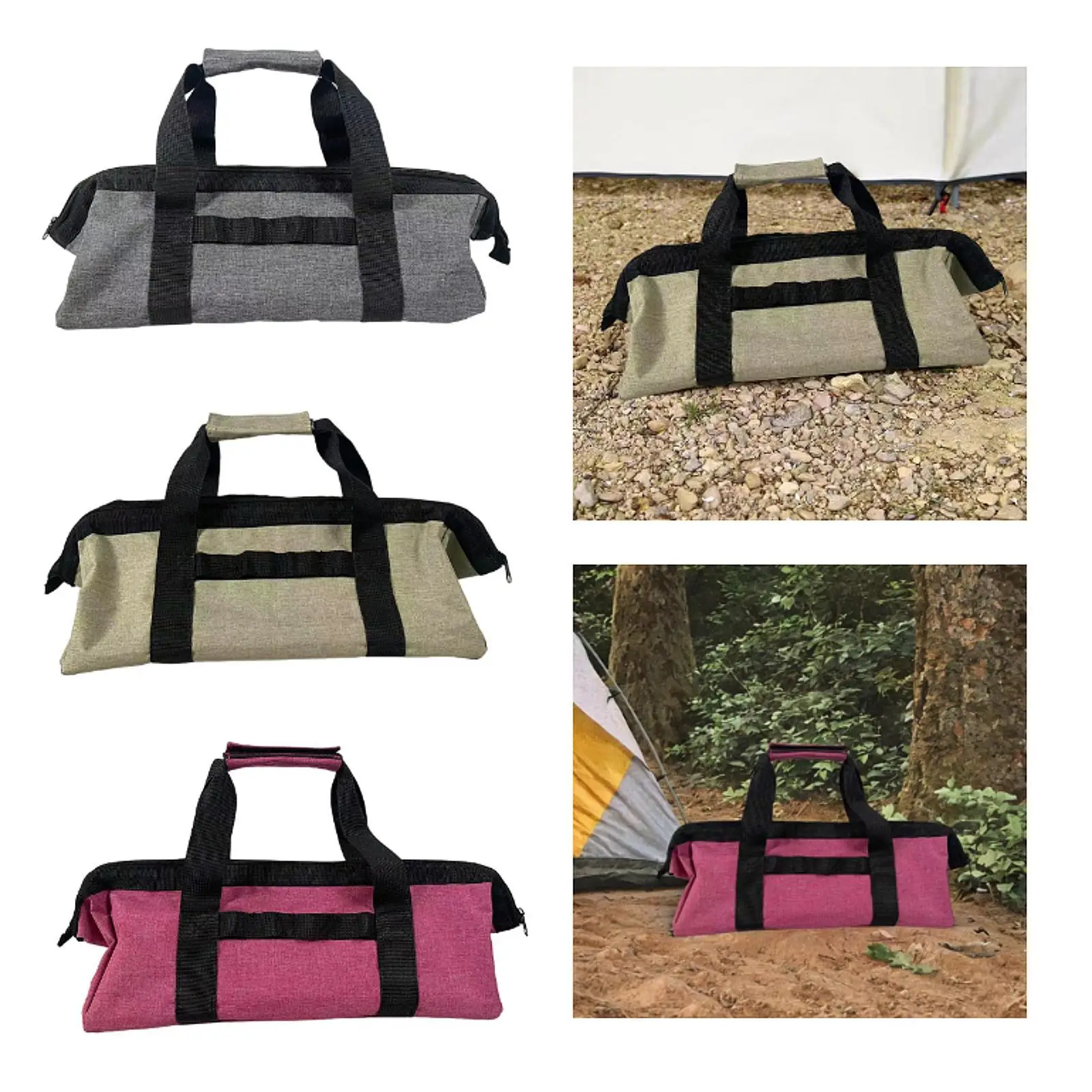 Sac de rangement pour piquets de tente, sac à main multifonctionnel pour piquets de tente, accessoires de tente