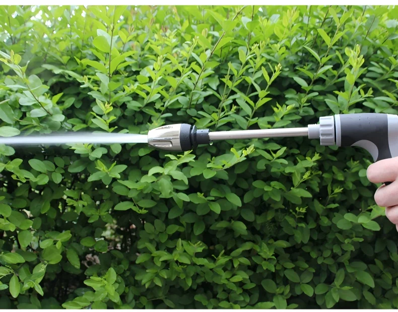 Long rod gun high-pressure water gun household car washing tool metal extended rod rubber wrapped handle car washing water gun