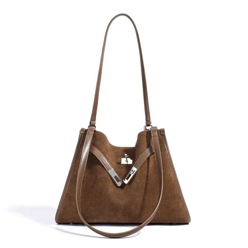 

Винтажные женские сумки подмышки, женские сумки из натуральной воловьей замши, большая вместительная сумка на плечо, сумки премиум-класса, кошельки