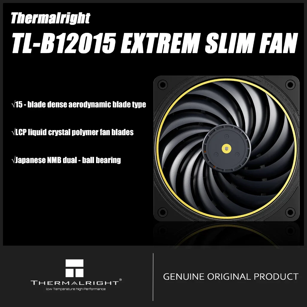 Thermalright TL-B12015 120mm Chassis Cooling Fan Ultra Performance Thin Fan 15-Blade Dense Aerodynamic Blade