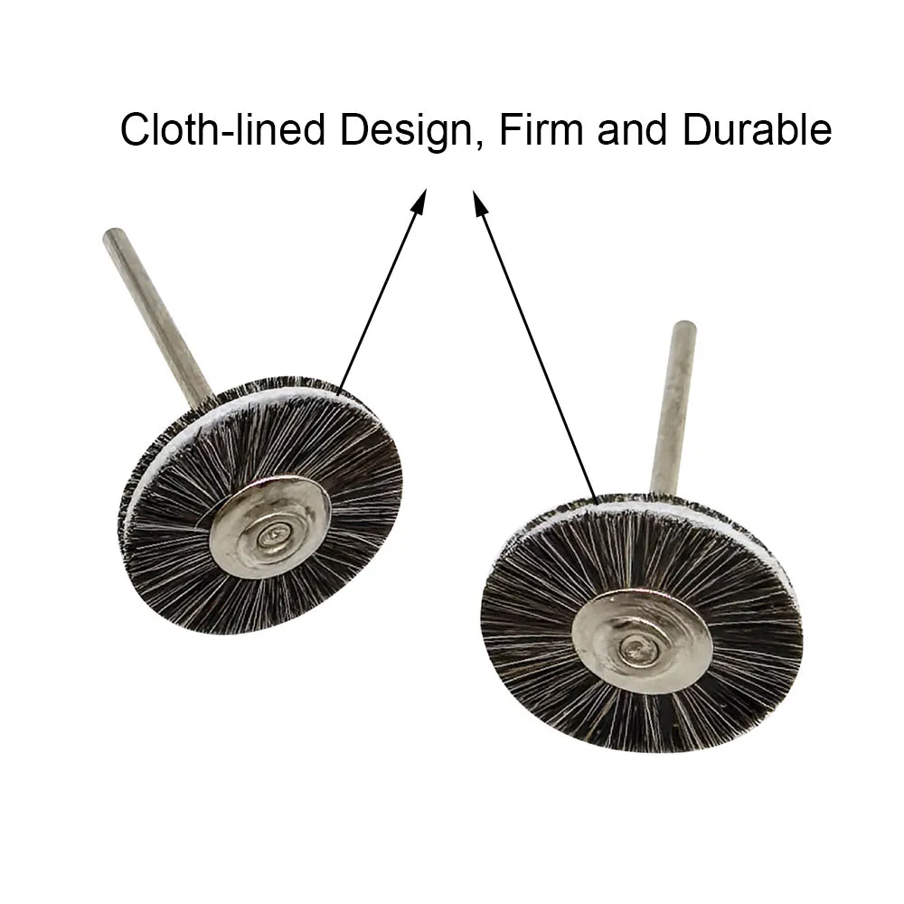 22MM Polishing Chamois Grey White Soft Goat Hair Brush Durable Grinding Wheel Jewelry Abrasive Brush Dremel Accessories