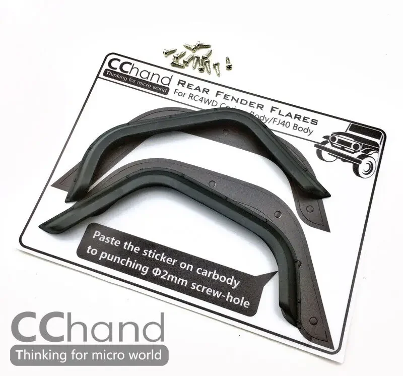 CChand RC Inner Rear Wheels fender Flares for RC4WD 1/10 Scale Gelande II Cruiser/FJ40