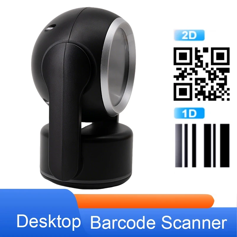 Desktop 1D 2D Barcode Scanner Supermarket USB QR Code Reader Automatic Sensing Data Matrix Cigarette UPC Reading  Decoder