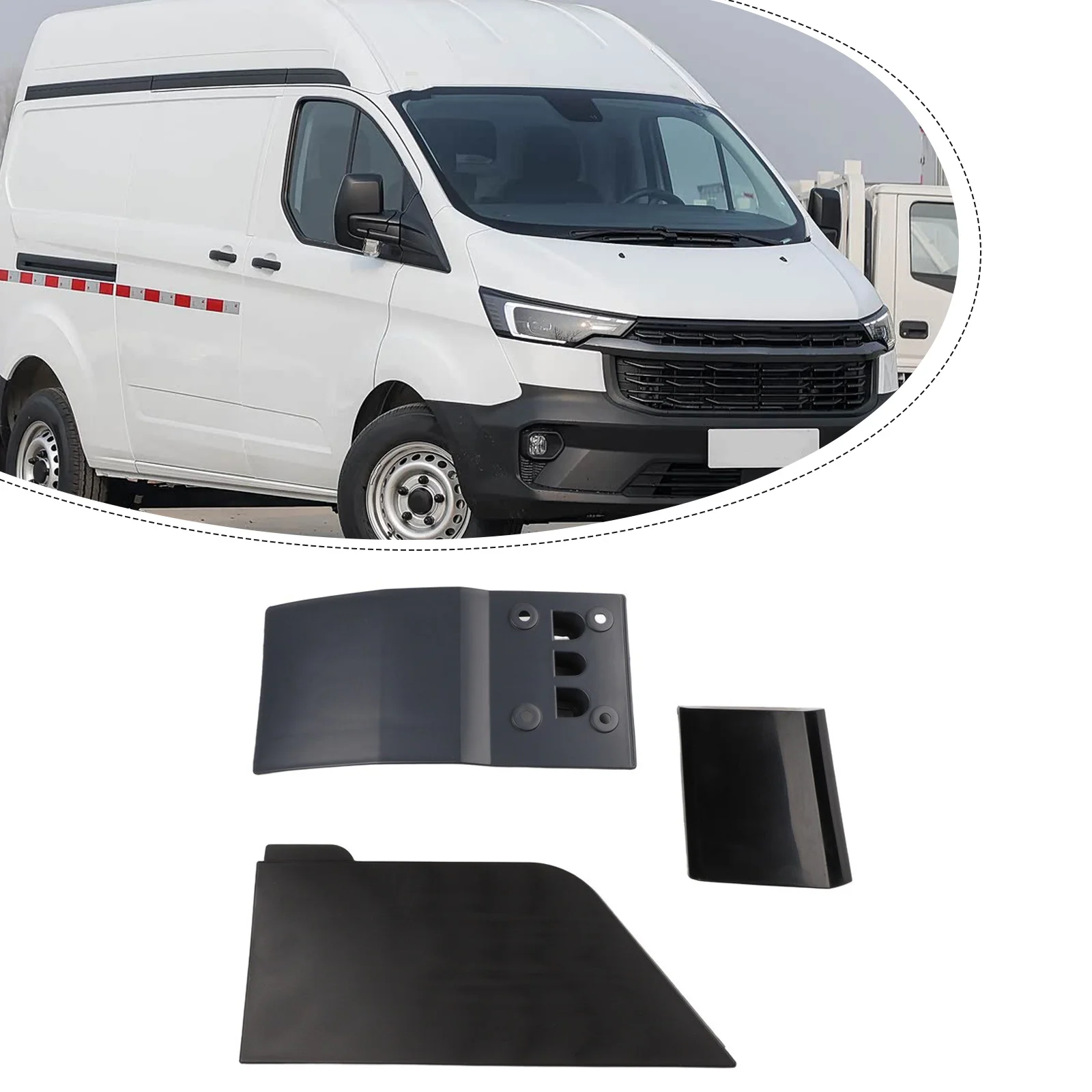 Replacement Left Side Under Fuel Flap Cover Moulding for Ford For Transit For Custom 2012 2018 Compatible with OE 2182393
