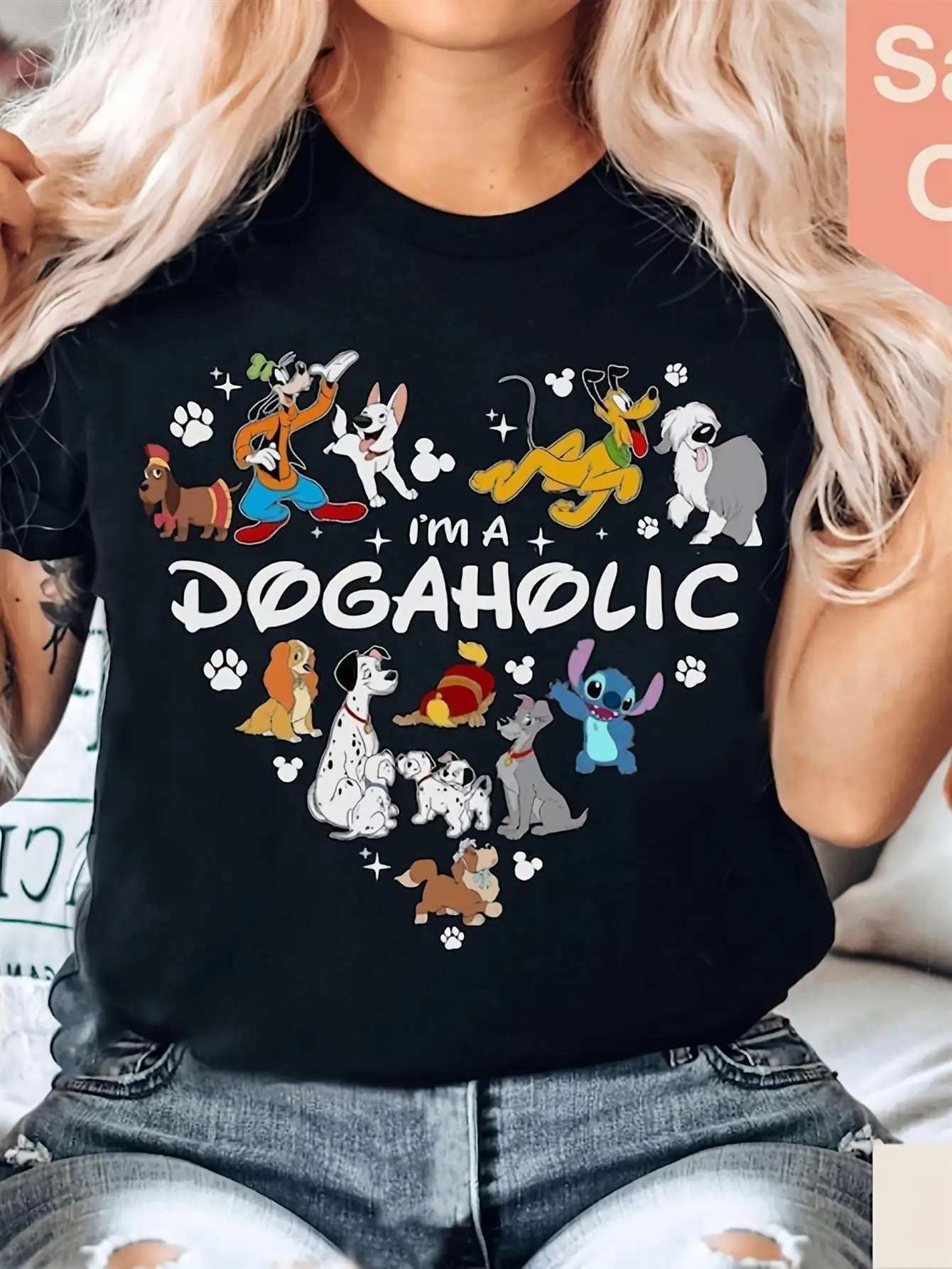 T-shirt met hondenpatroon - Bruto, Woody, Mickey Mouse Dog Series - Disneyland Dress Up - Hondenkleding, machinewasbaar