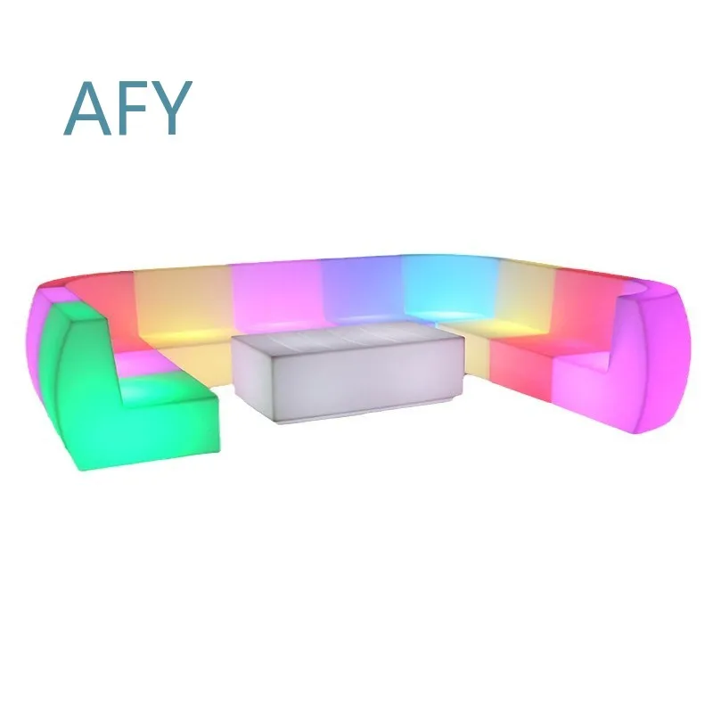 Courtyard Leisure Combination Coffee Table for KTV Clear Bar Luminous Furniture Outdoor Open Air Bar Table and Chairs
