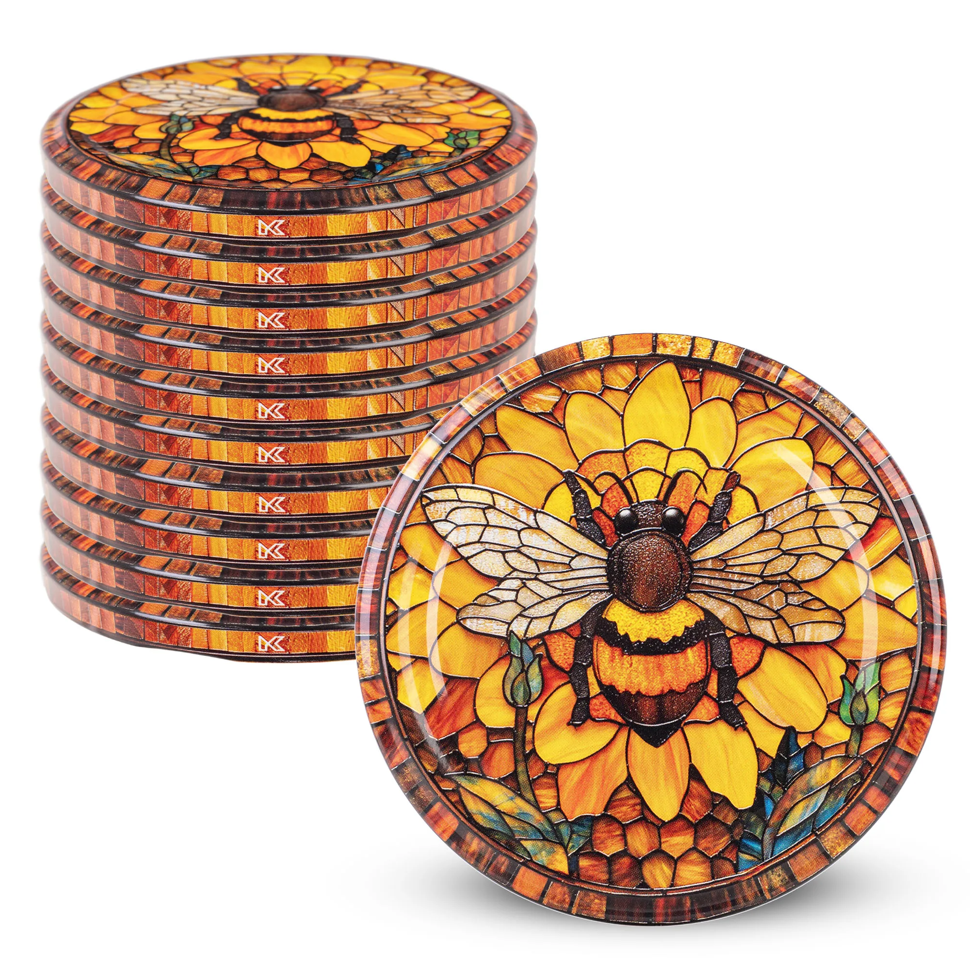 KADAX Schroefdoppen voor Fi Jar 82 Moer voor Jar Lip Prepared Bee Gebrandschilderd glas, 10 stuks