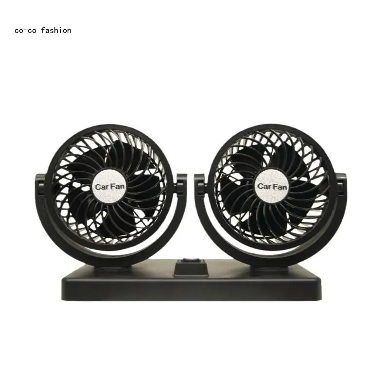 

517B Efficient Heat Dissipation Car Fan 12V Vertical Horizontal Adjustment Ventilator