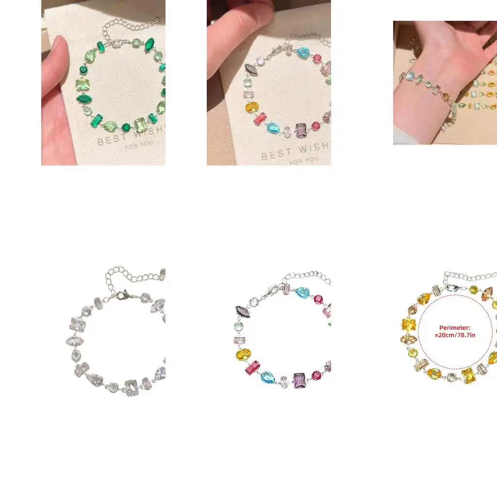  Mixed Stone Fashion Bracelet with Extender Chain for Casual Gifting
