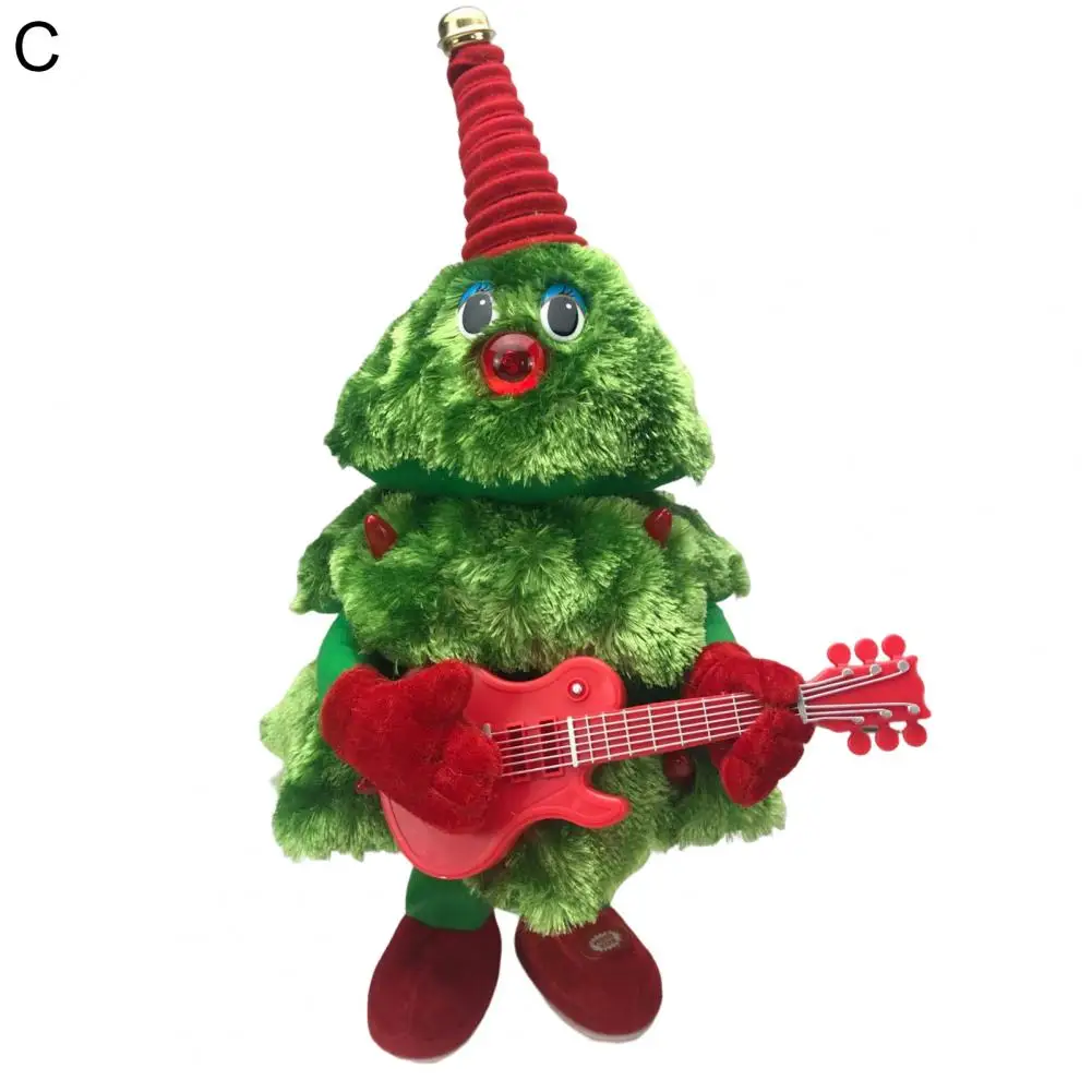 Special Electric Xmas Tree Toys  Realistic Look Attractive Electric Xmas Plush Toy  Desktop Xmas Tree Toy