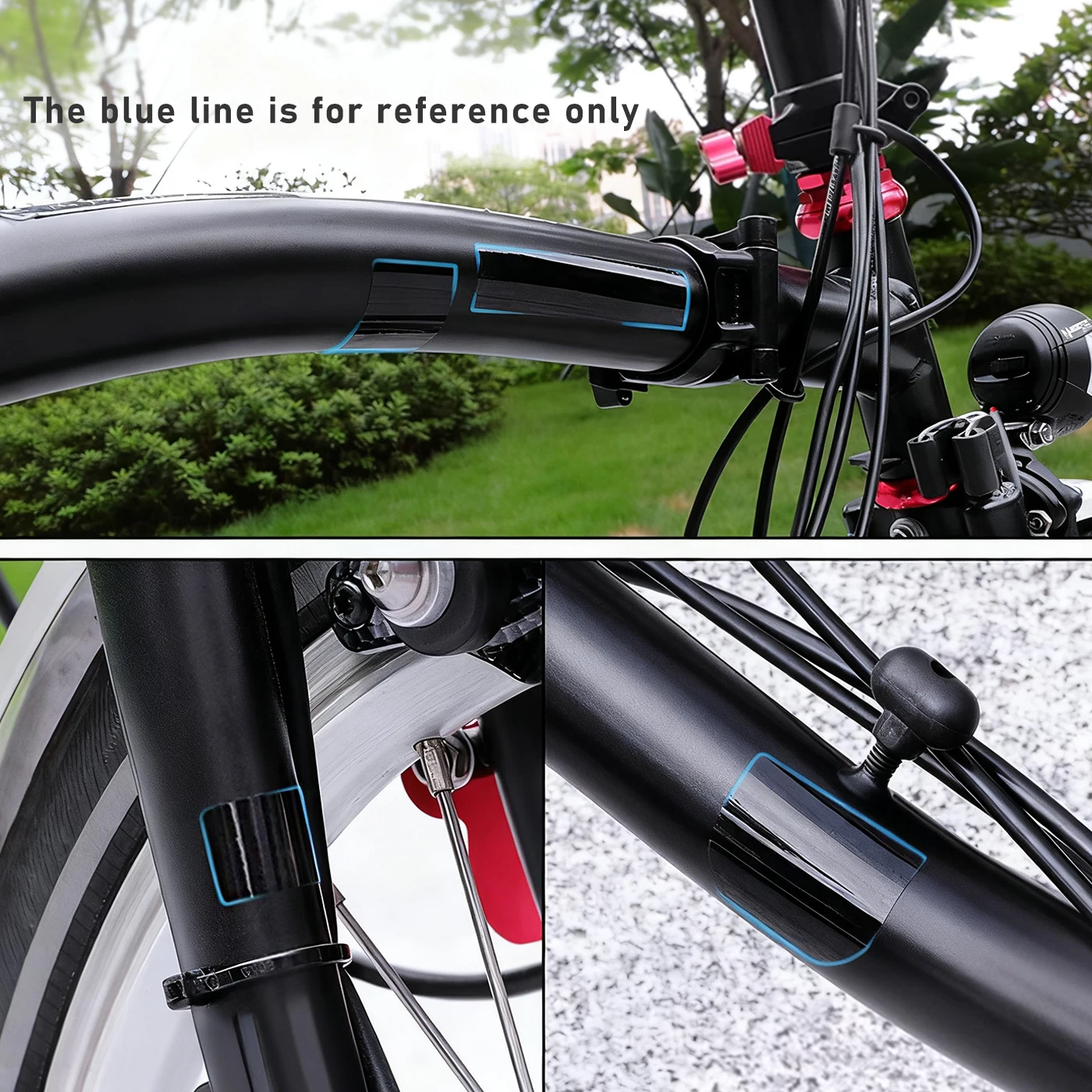 2 Stück TPU/PVC Transparenter Schutzaufkleber für Brompton Faltrad-Rahmen Verhindert Kratzer und Reibung Rahmenschutzfolie