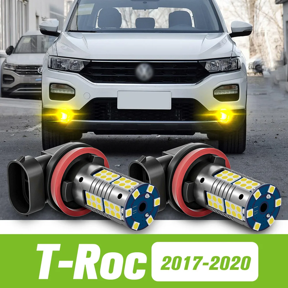 

2pcs For VW Volkswagen T-Roc TRoc 2017-2020 LED Fog Light 2018 2019 Accessories