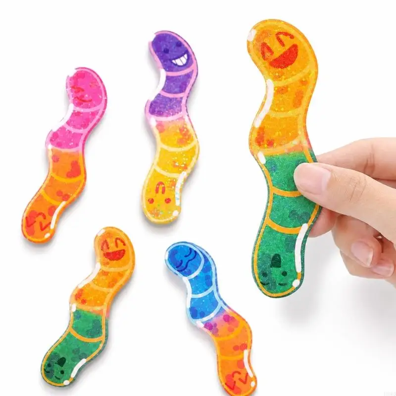 Acrylic Page Markers Bookmarks Set, 50 Piece Colorful Glitter Reading Markers for Books, Notebooks, Planners and Study H8WD