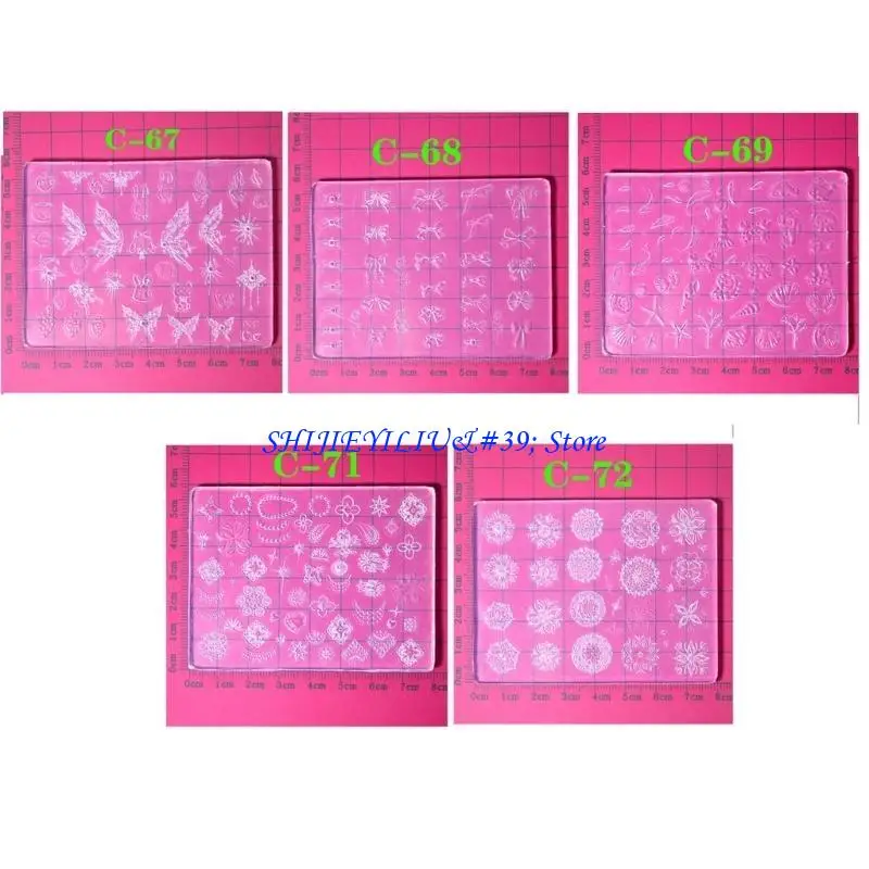 

E21F Embossing Stencils Silicone Molds 3D Art Casting Mould Manicures Mould