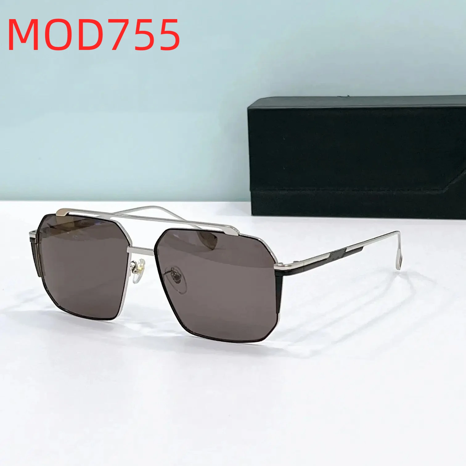 

Authentic MOD755 Fashion Polarized Casual Business Men Women Sun Glasses Classic Alloy Frame Square Luxur Male Couple Eyewear