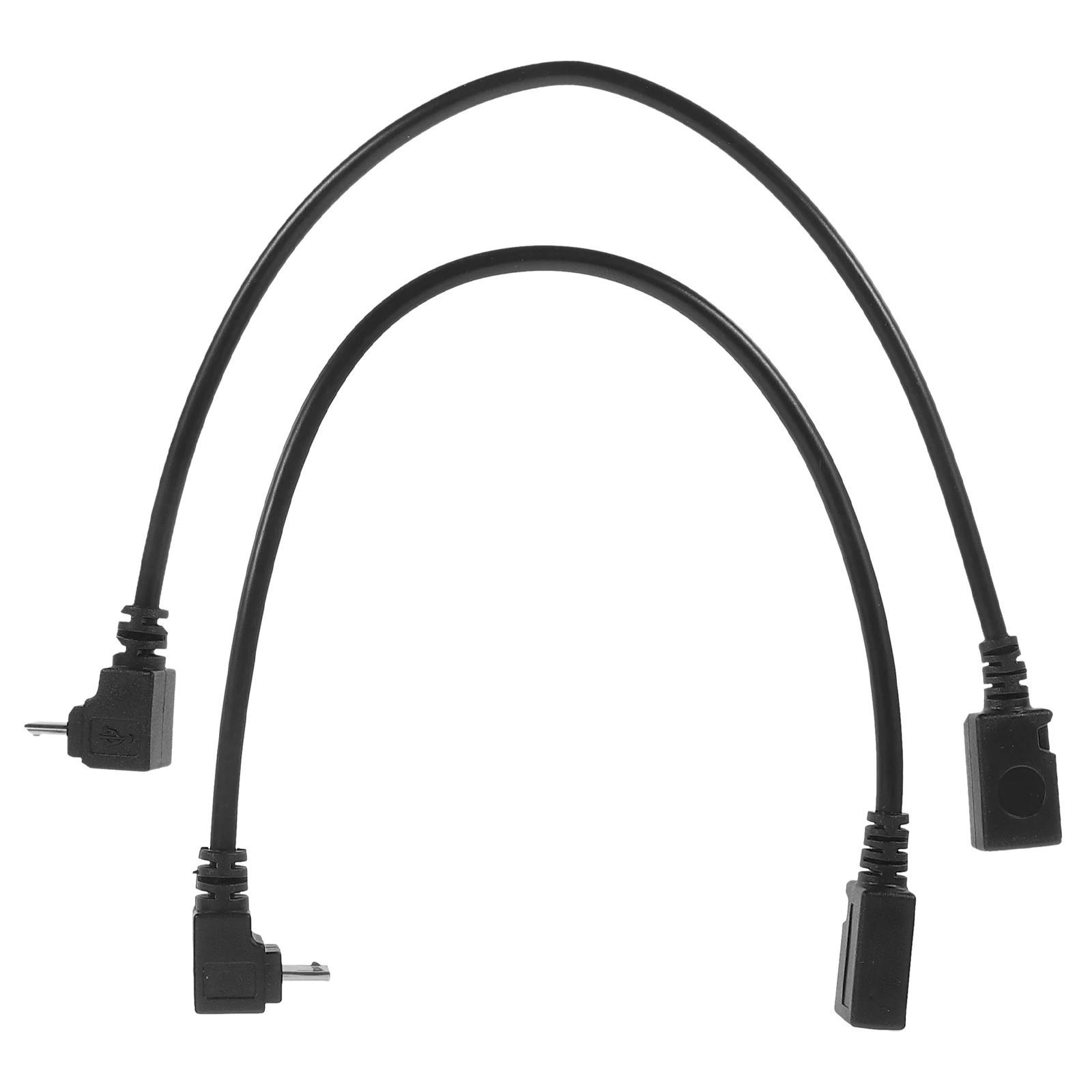 

2pcs Micro Adapter Cable 90 Degree L Shaped Data Charging Up Down Elbow Extension Cables Short USB A to Micro USB