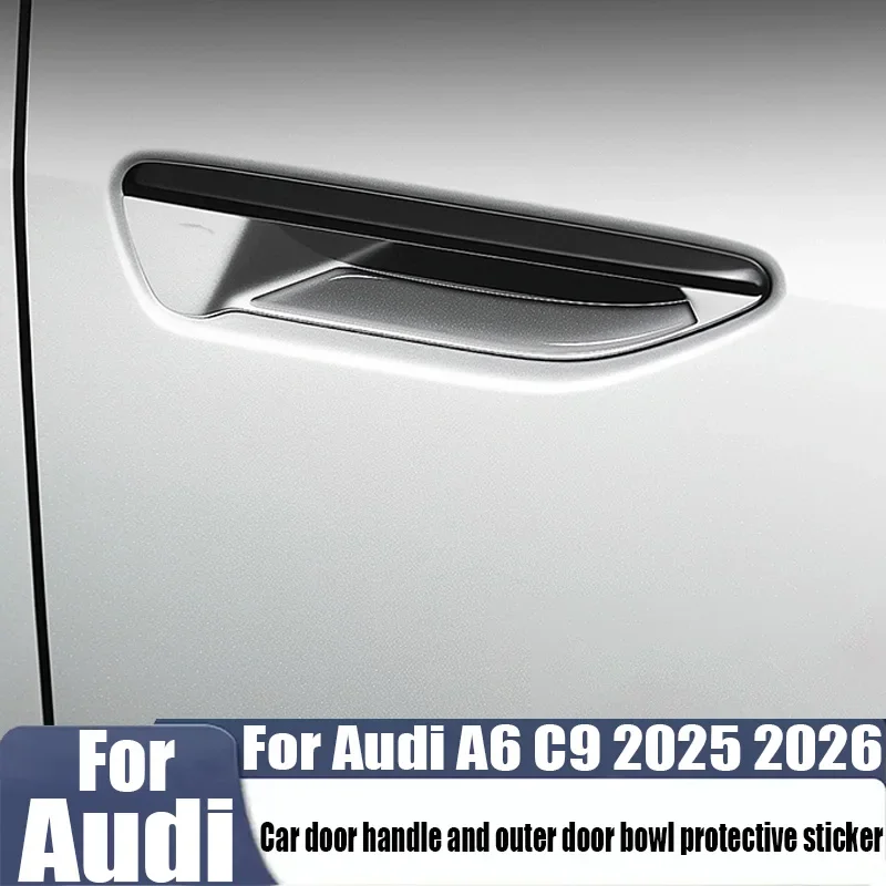 For Audi A6 C9 2025 2026 Car Door Handle Door Bowl Protective Film Transparent Anti Scratch Exterior Trim Accessories