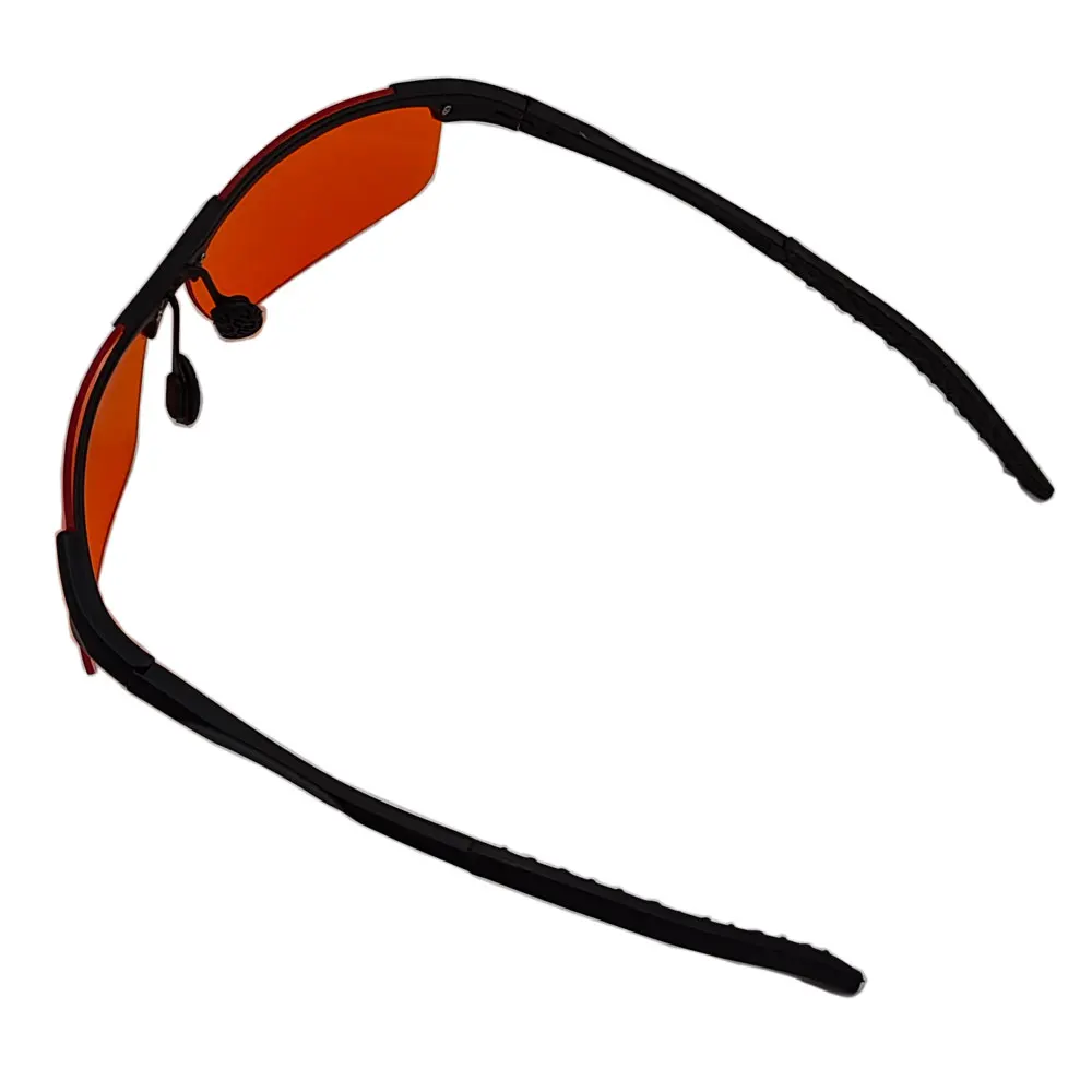 Lunettes de sport bloquant la lumière bleue, verres orange et ambre, lunettes d'ordinateur pour mieux dormir, 100%