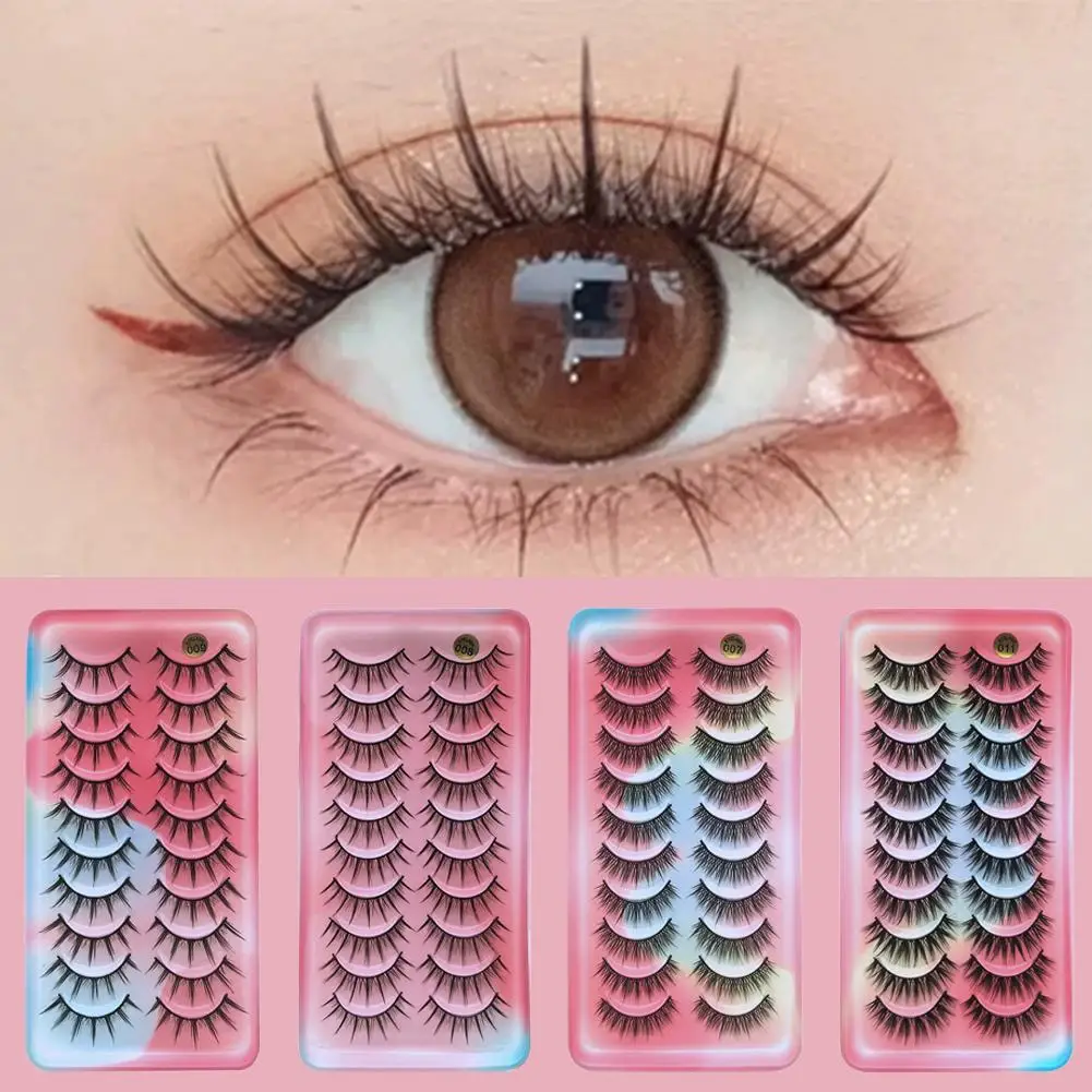 Faux cils épais naturels petit diable Cosplay Extension de faux cils cils Manga moelleux cils de vison