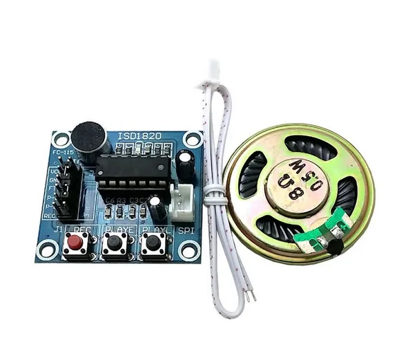 1pcs ISD1820 Voice Recording Recorder Module With Mic Sound Audio Loudspeaker