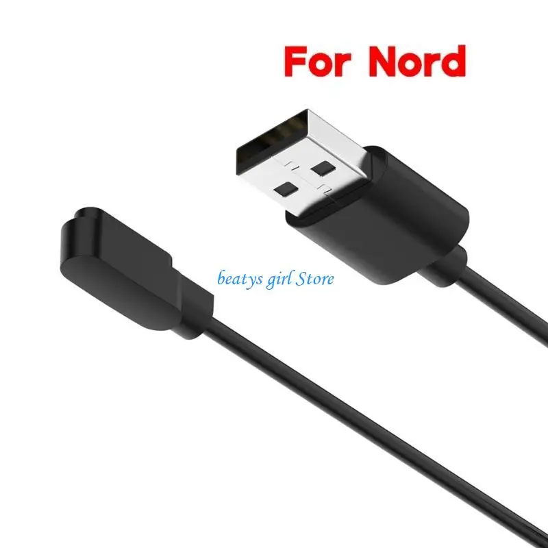 C7AB 2 Pin USB Fast Charging Cable Cord Wire with Attachment Secure Connection Portable Suitable for Nord Smartwatch