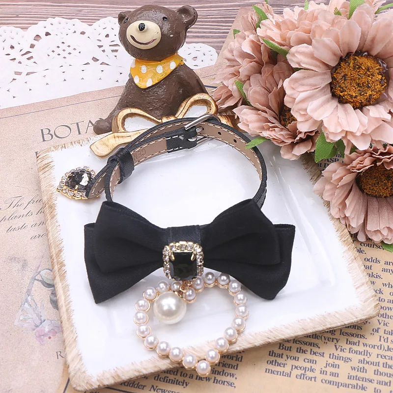 Beaded Leather Bracelet Japanese Style Girl Sweet Cute Pearl Heart Bow Rhinestone Bracelet for Women Bracelet for Women