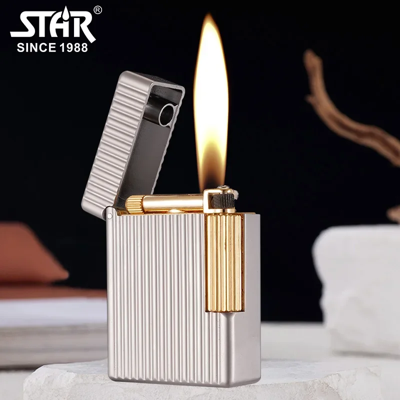 

ST3 sideslip metal lighter suitcase design style portable suitable for collecting men's gifts smoking ignition tools.