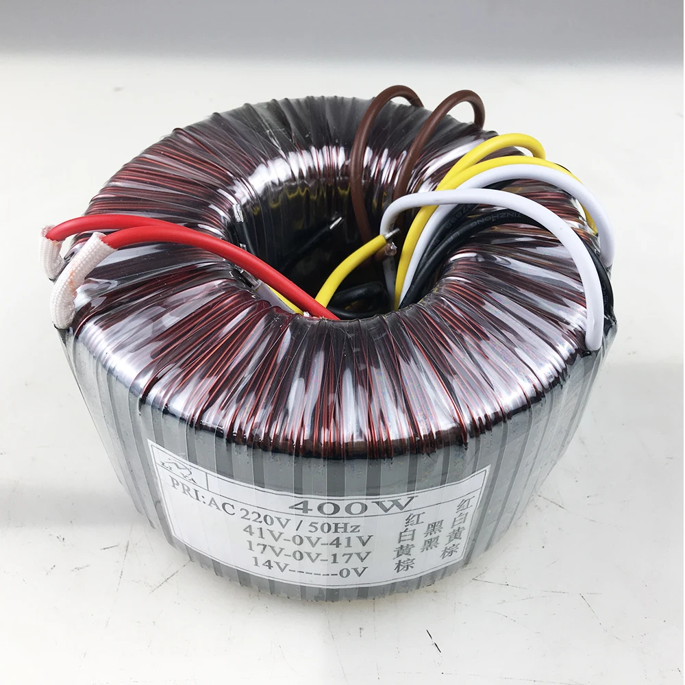 400W toroidal transformer 220V to dual 41 dual 17V single 14V single phase isolation   Pure copper power supply