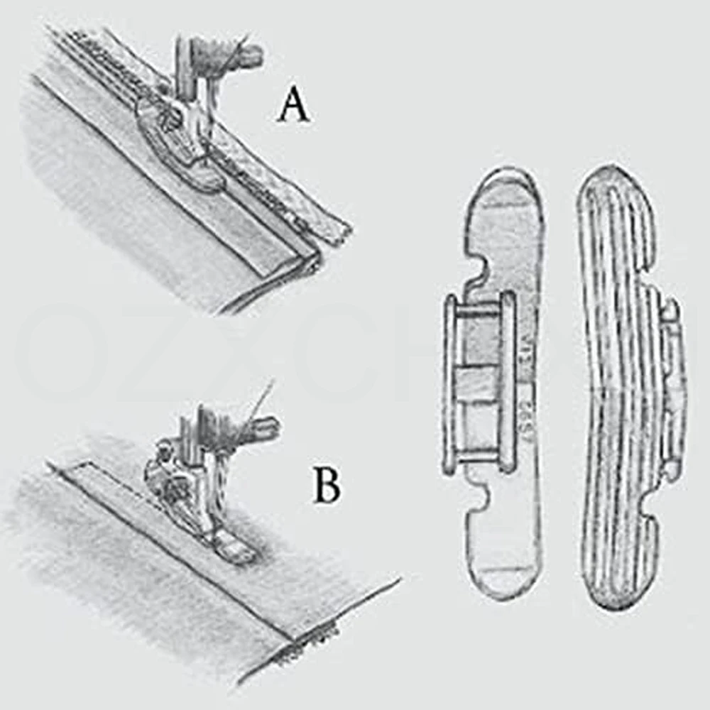 1PC accessori per cucire parti piedino stretto con cerniera #4125657-45 per macchine da cucire Husqvarna Viking 1-7 & D