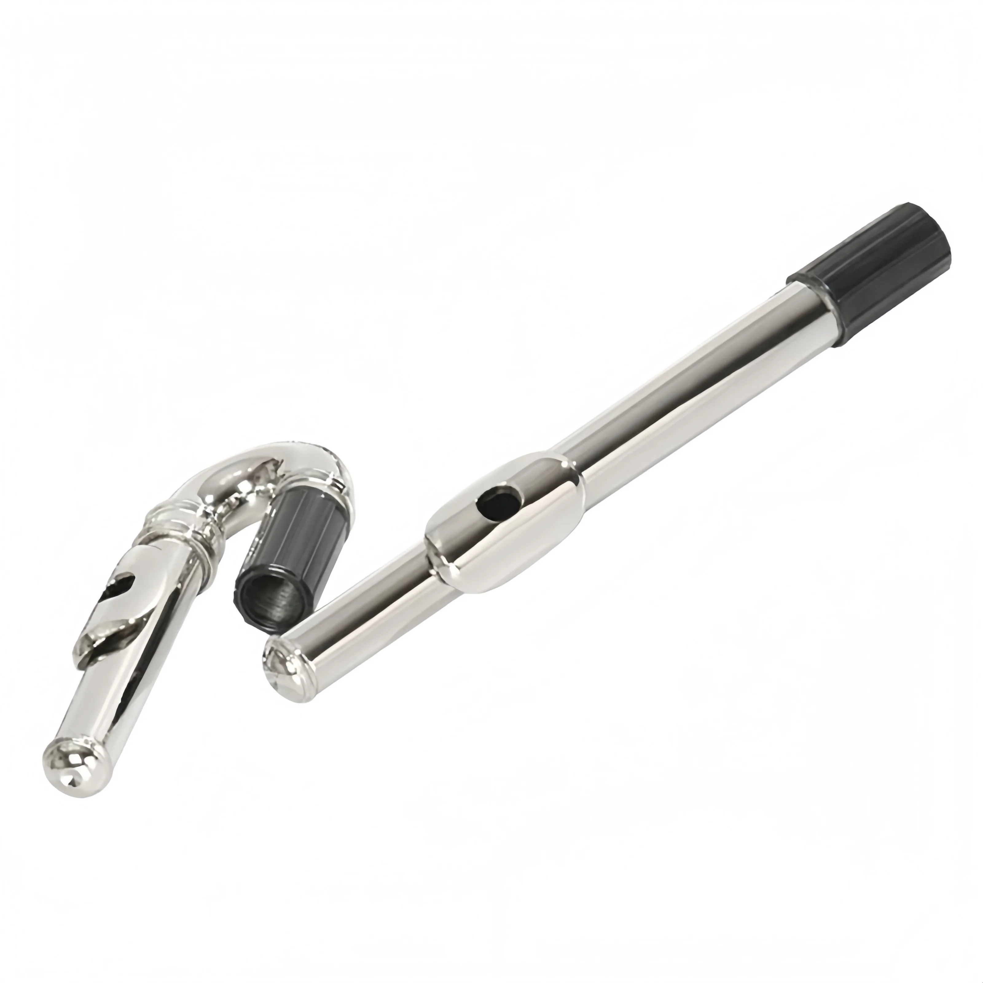 Professional C Key Curved Flute Cupronickel Body 16 Holes Nickel‑plated Finish Closed‑Hole Woodwind Instrument