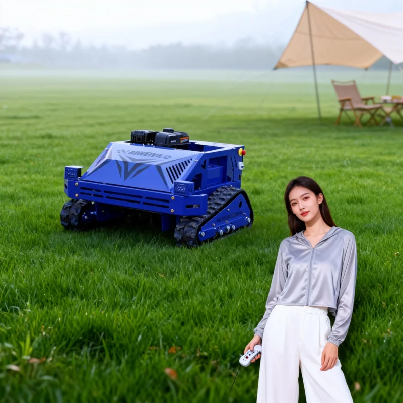

Customized Upgraded Version Lawn Mowing Machine - 550MM Tracked Remote Control Lawn Mower for Commercial Projects