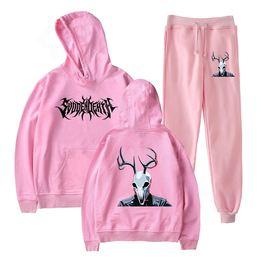 Svdden Death Tour Merch Men's Sportswear Sets Casual Tracksuit Two Piece Set Hooded Sweatshirt and Sweatpants Sportswear Suit